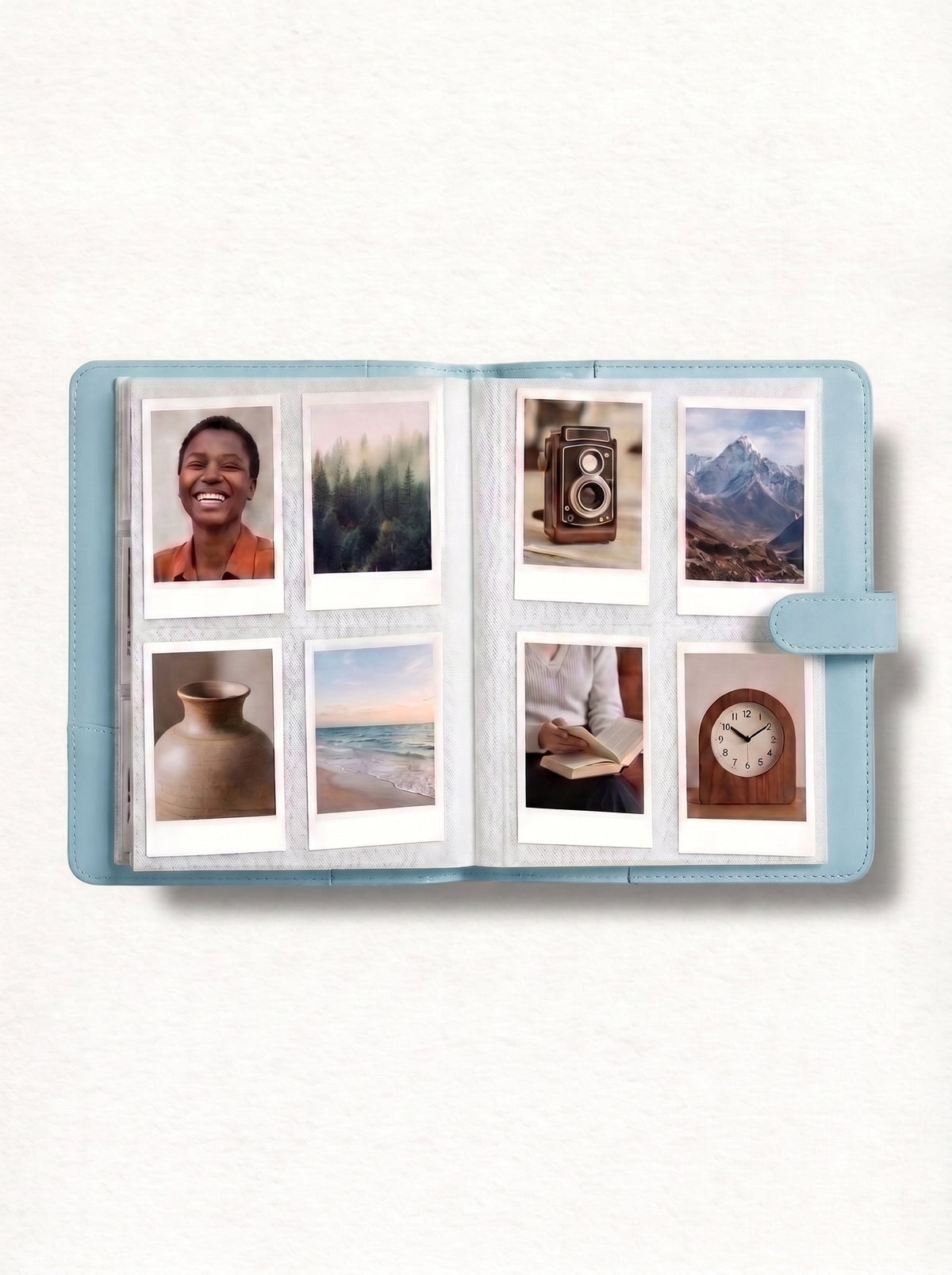 Dot Memory Folio 256 Photo Organizer Album For Instax Mini And Polaroid 2X3 - Pastel Blue