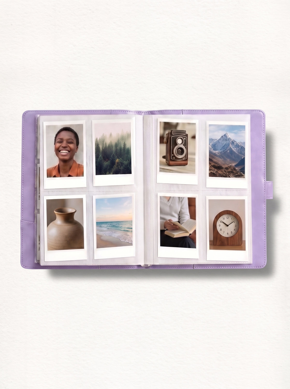 Dot Memory Folio 256 Photo Organizer Album For Instax Mini And Polaroid 2X3 - Lilac Purple