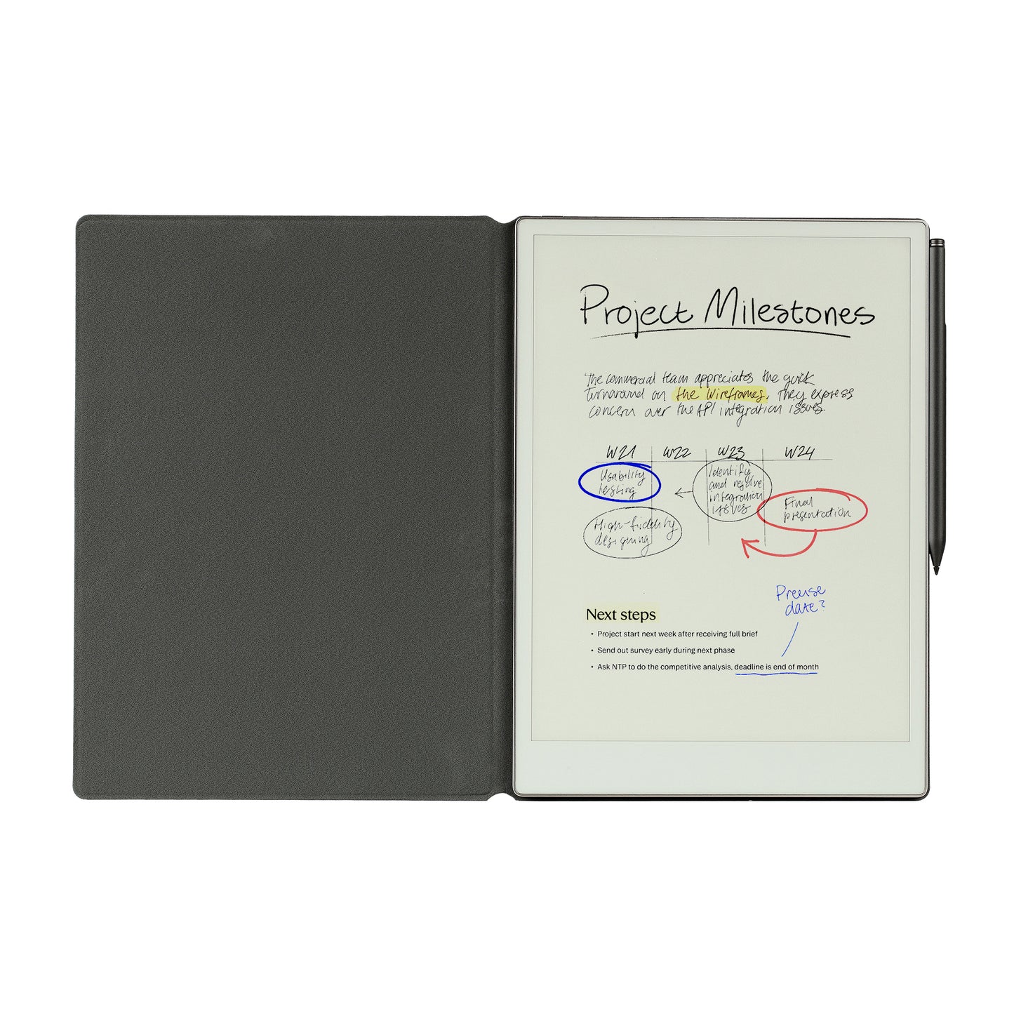 Dot Folio Case For ReMarkable Paper Pro - Leather Black